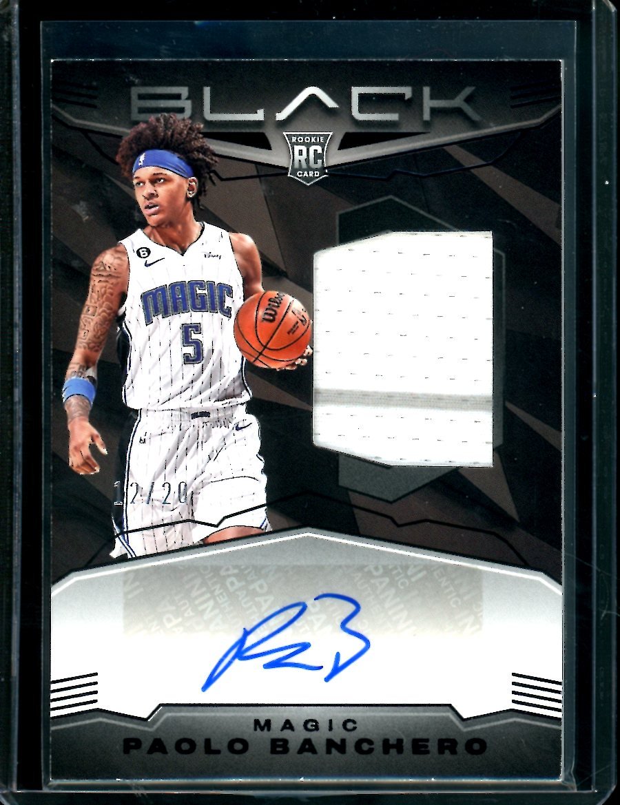 2022-23 Panini Black Paolo Banchero Rookie RPA /20 Magic
