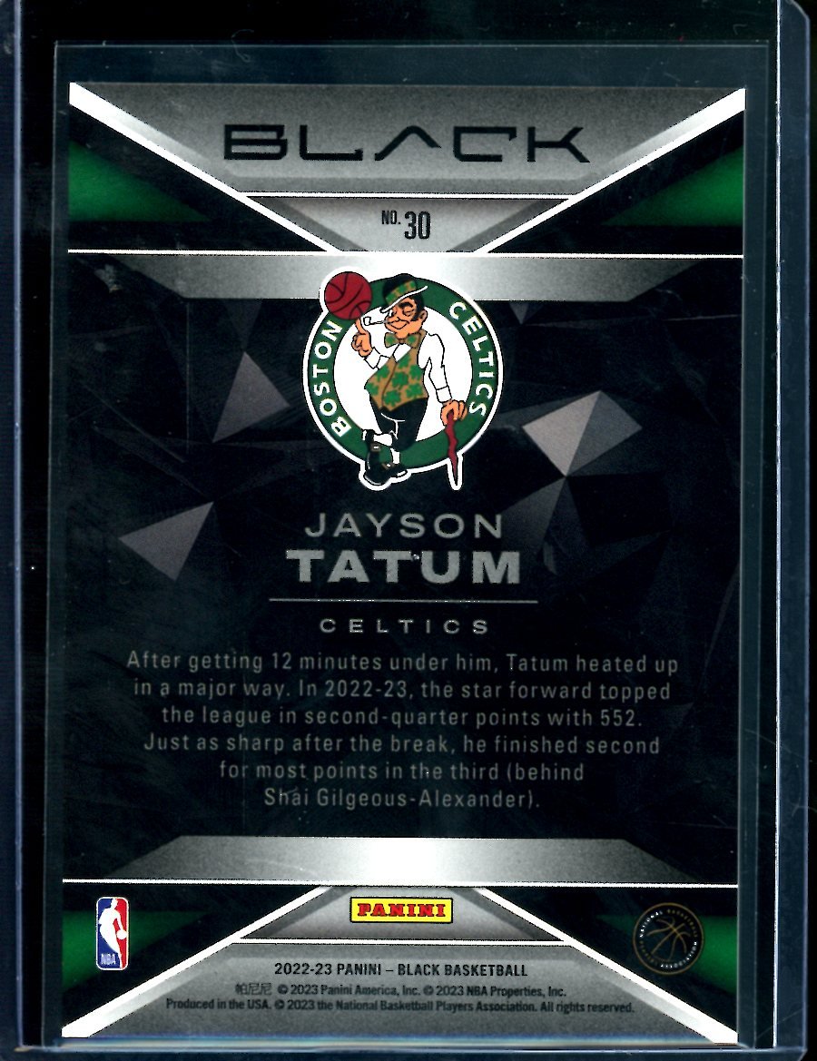 2022-23 Panini Black Jayson Tatum /35 Celtics