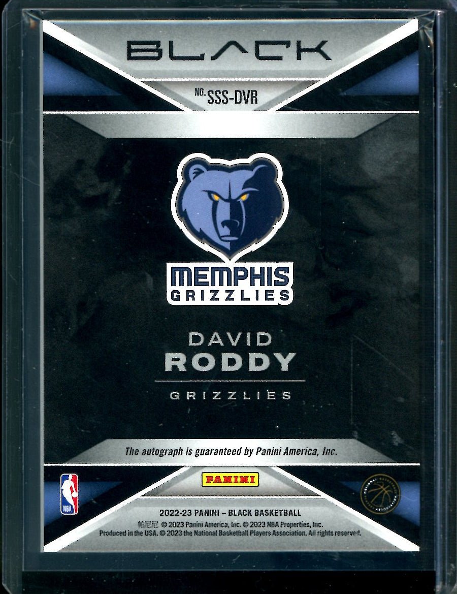 2022-23 Panini Black David Roddy Rookie Smoke Show Auto /25 Grizzlies