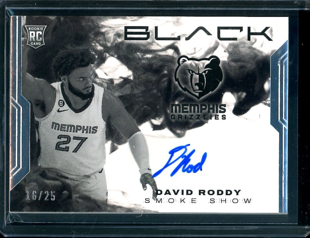 2022-23 Panini Black David Roddy Rookie Smoke Show Auto /25 Grizzlies