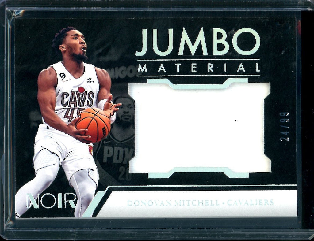 2022-23 Panini Noir Donovan Mitchell Jumbo Materials Patch /99 Cavaliers