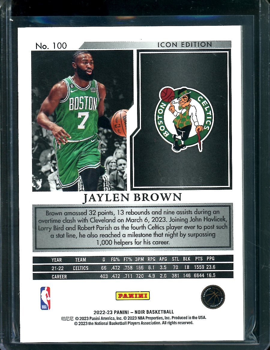 2022-23 Panini Noir Jaylen Brown /99 Celtics