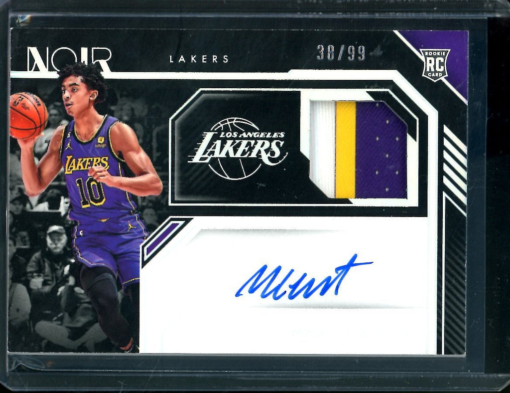2022-23 Panini Noir Max Christie Rookie RPA /99 Lakers