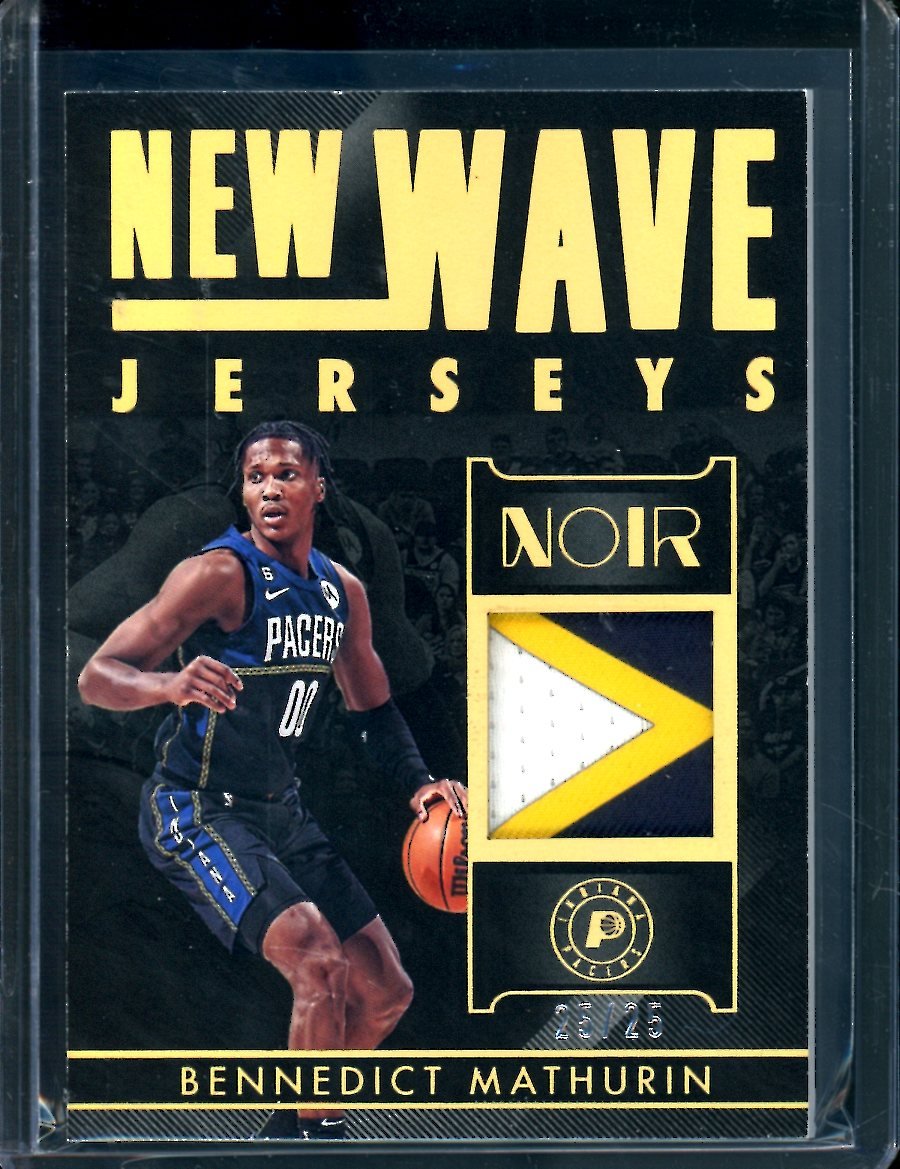 2022-23 Panini Noir Bennedict Mathurin Rookie New Wave Jerseys Patch /25 Pacers