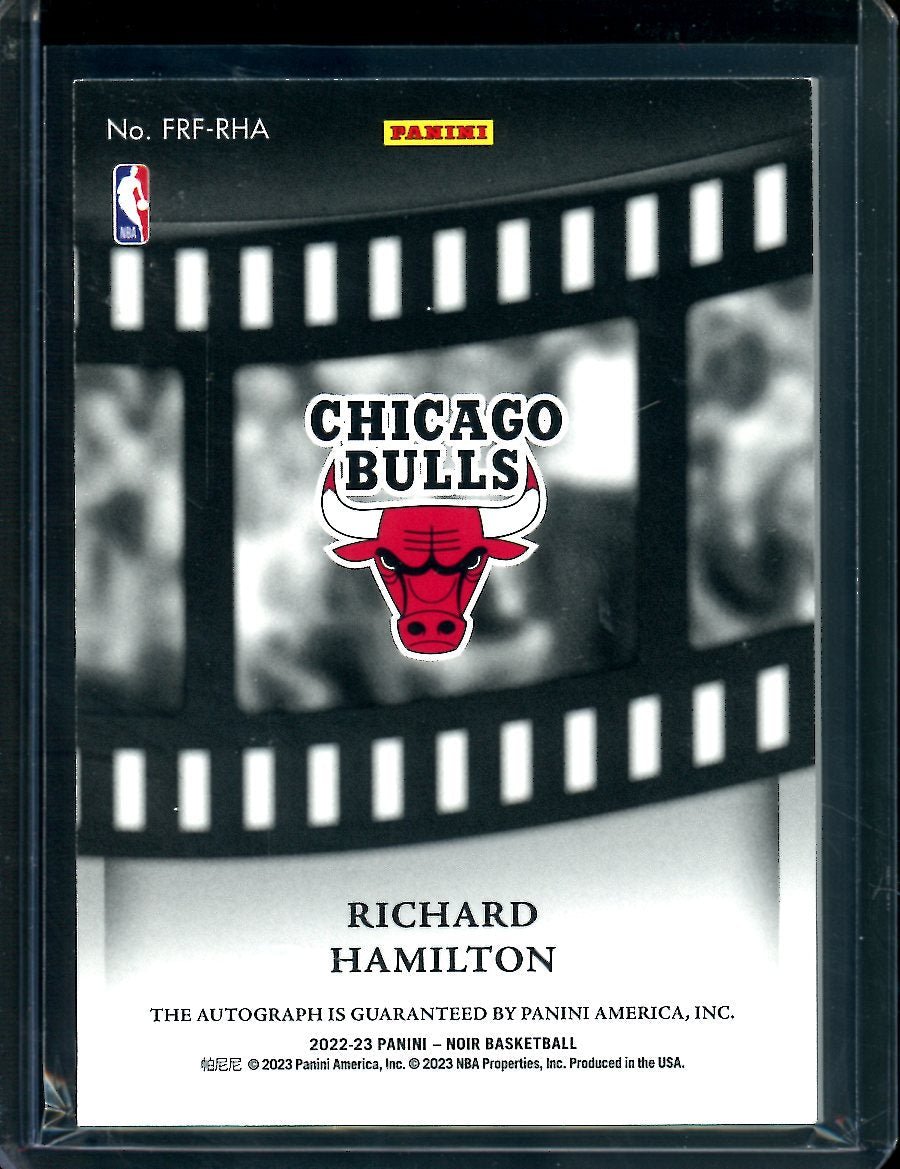 2022-23 Panini Noir Richard Hamilton Freeze Frame Signatures /99 Bulls