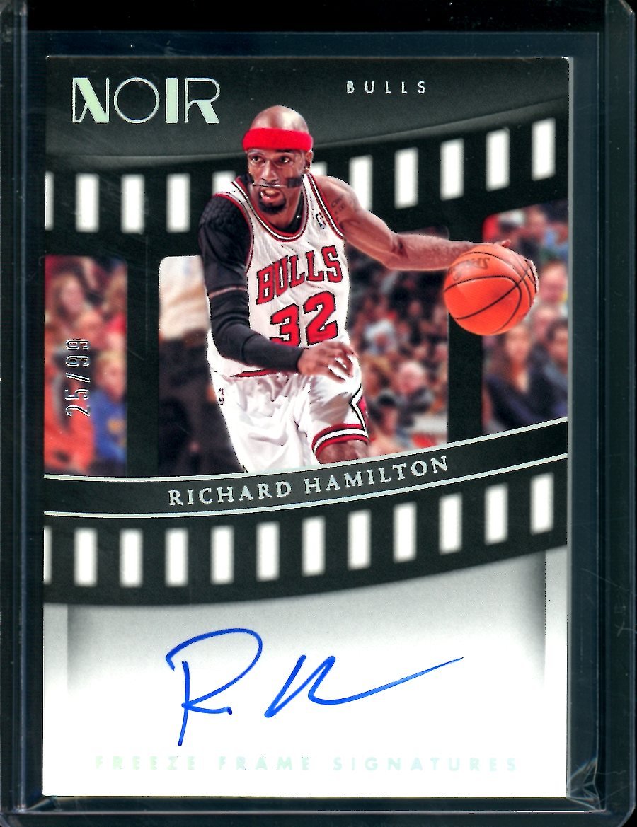 2022-23 Panini Noir Richard Hamilton Freeze Frame Signatures /99 Bulls