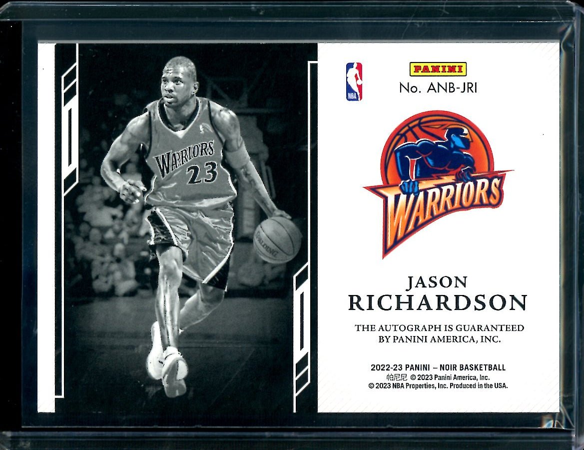 2022-23 Panini Noir Jason Richardson Auto /99 Warriors