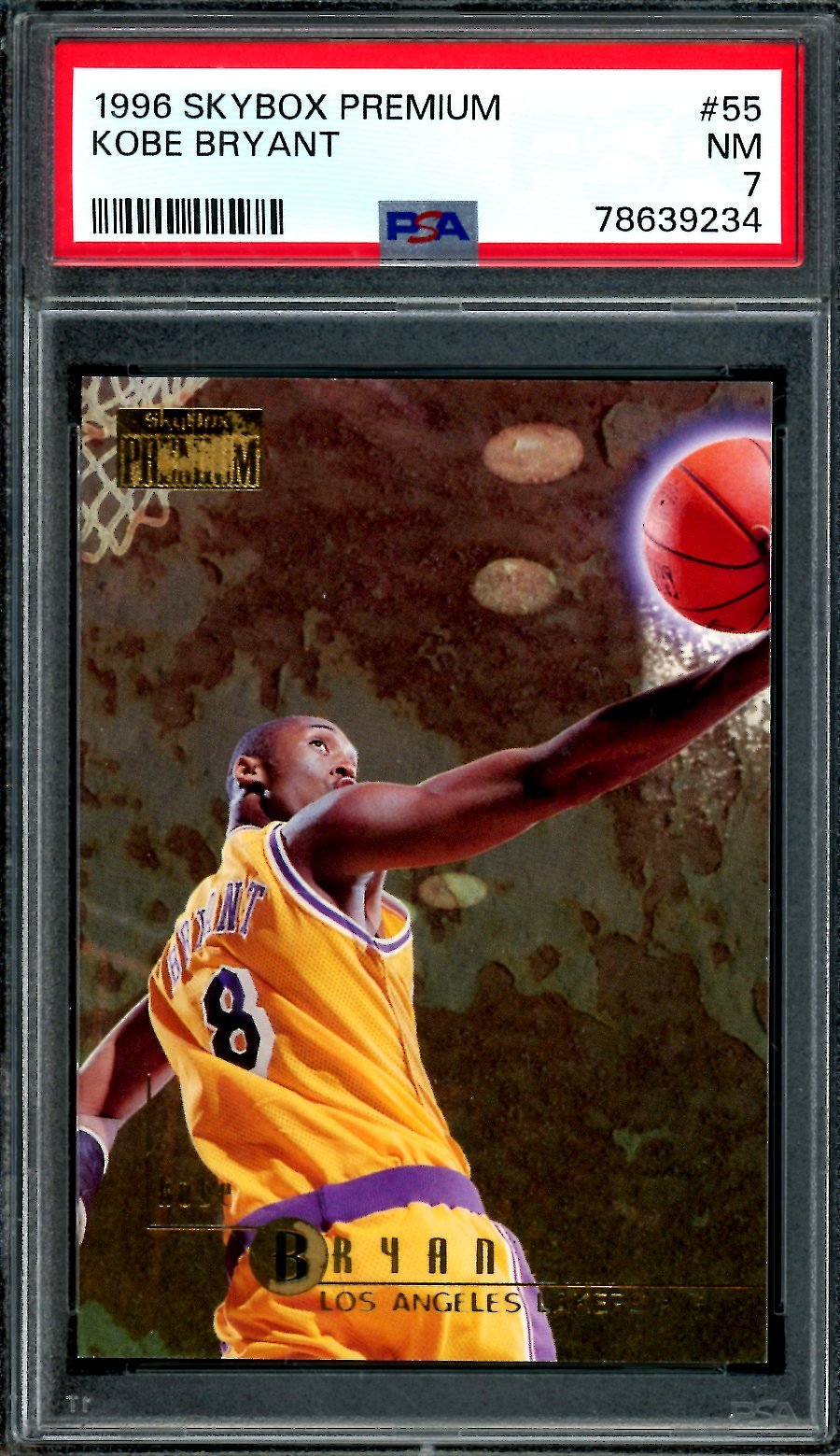 1996 Fleer Skybox Premium Kobe Bryant Rookie PSA 7 Lakers