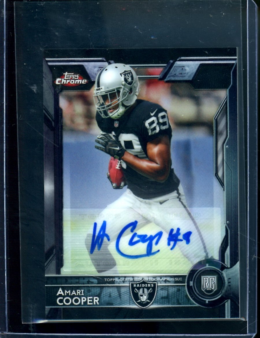 2015 Topps Chrome Amari Cooper Rookie Mini Auto /25 Raiders