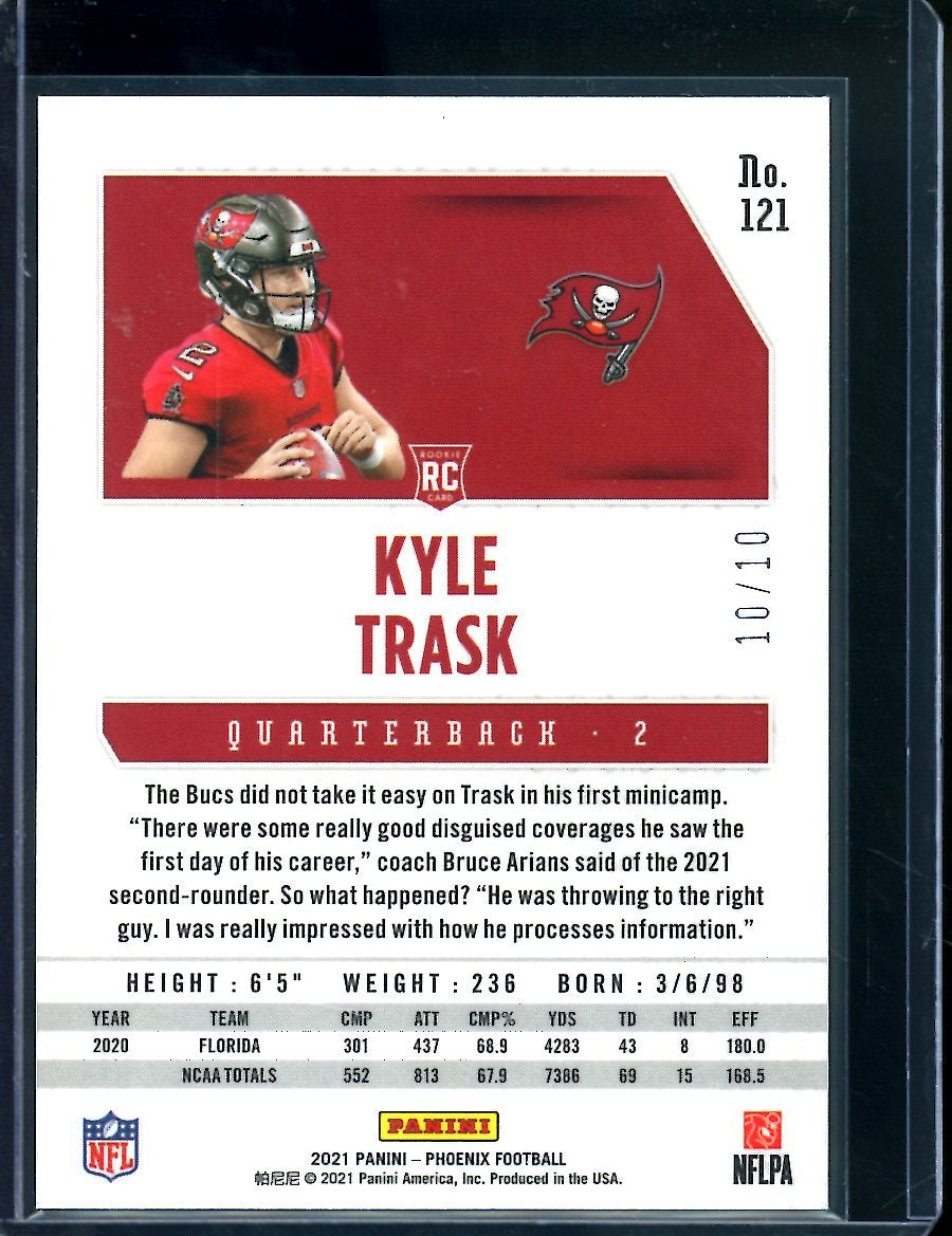 2021 Panini Phoenix Kyle Trask Rookie Black Velocity /10 Buccaneers