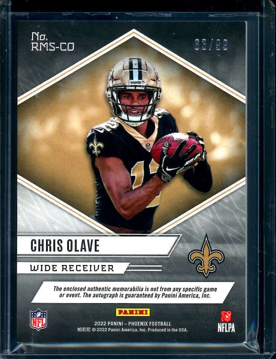 2022 Panini Phoenix Chris Olave Risng Rookie RPA /99 Saints