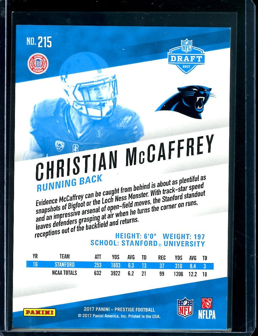 2017 Panini Prestige Christian McCaffrey Rookie /150 Panthers