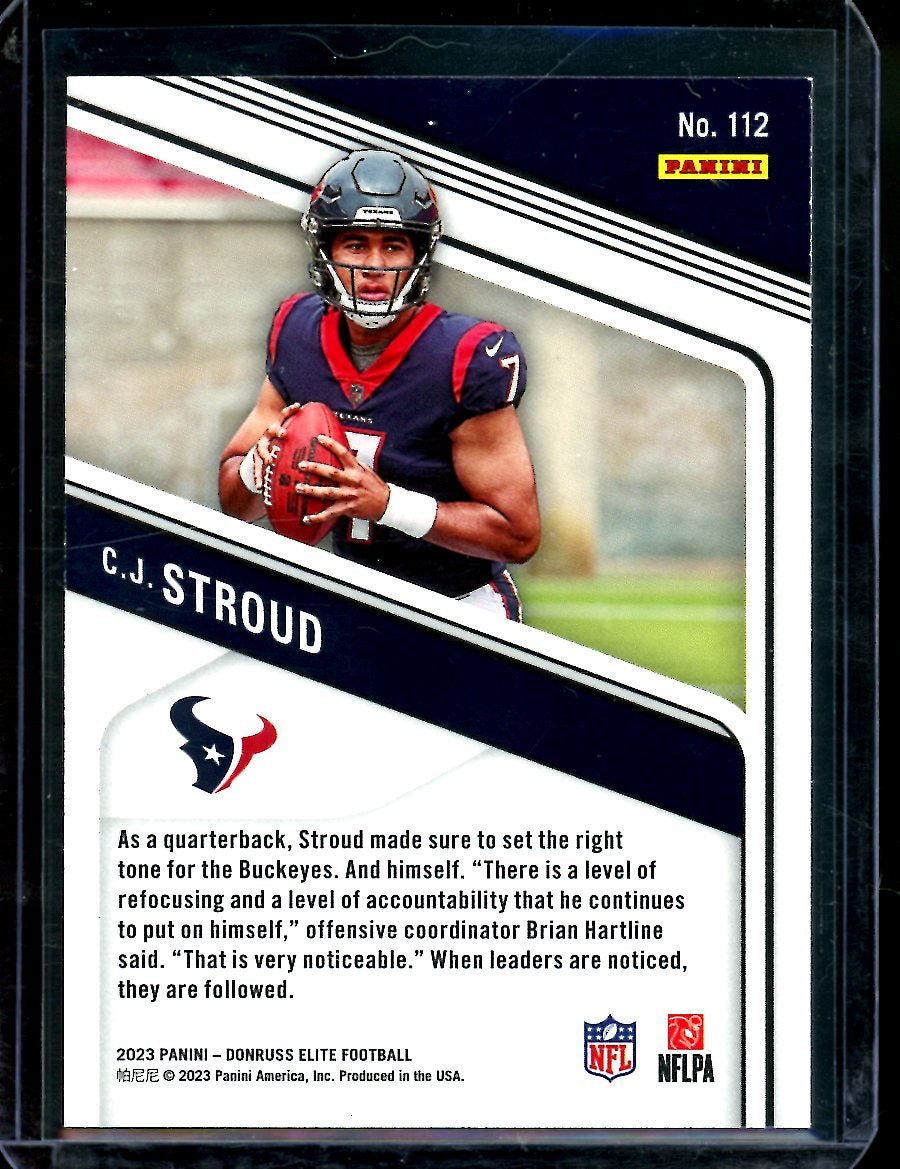 2023 Panini Elite C.J. Stroud Rookie Green Pulsar Texans
