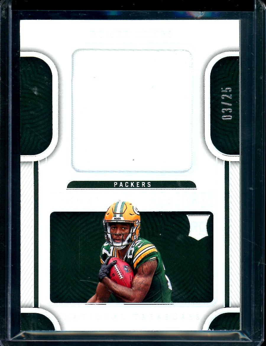 2022 Panini National Treasures Romeo Doubs Rookie Tremendous Treasures Patch /25 Packers