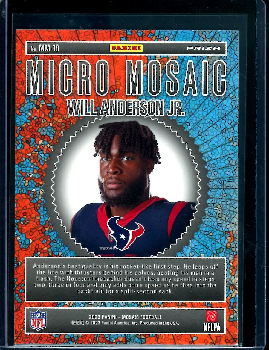 2023 Panini Mosaic Will Anderson Jr. Rookie Micro Mosaic SSP Texans