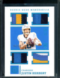 2020 Panini Encased Justin Herbert Rookie Quad Memorabilia /50 Chargers