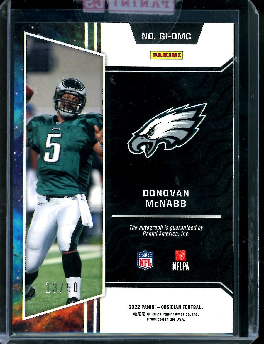 2022 Panini Obsidian Donovan McNabb Galaxy Ink Auto /50 Eagles