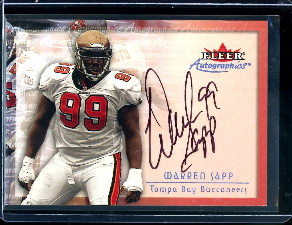 2000 Fleer Warren Sapp Auto Buccaneers