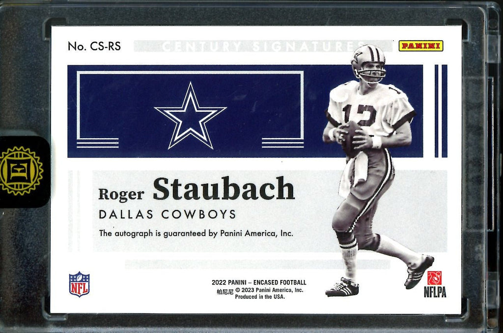 2022 Panini Encased Roger Staubach Century Signatures Auto /15 Cowboys