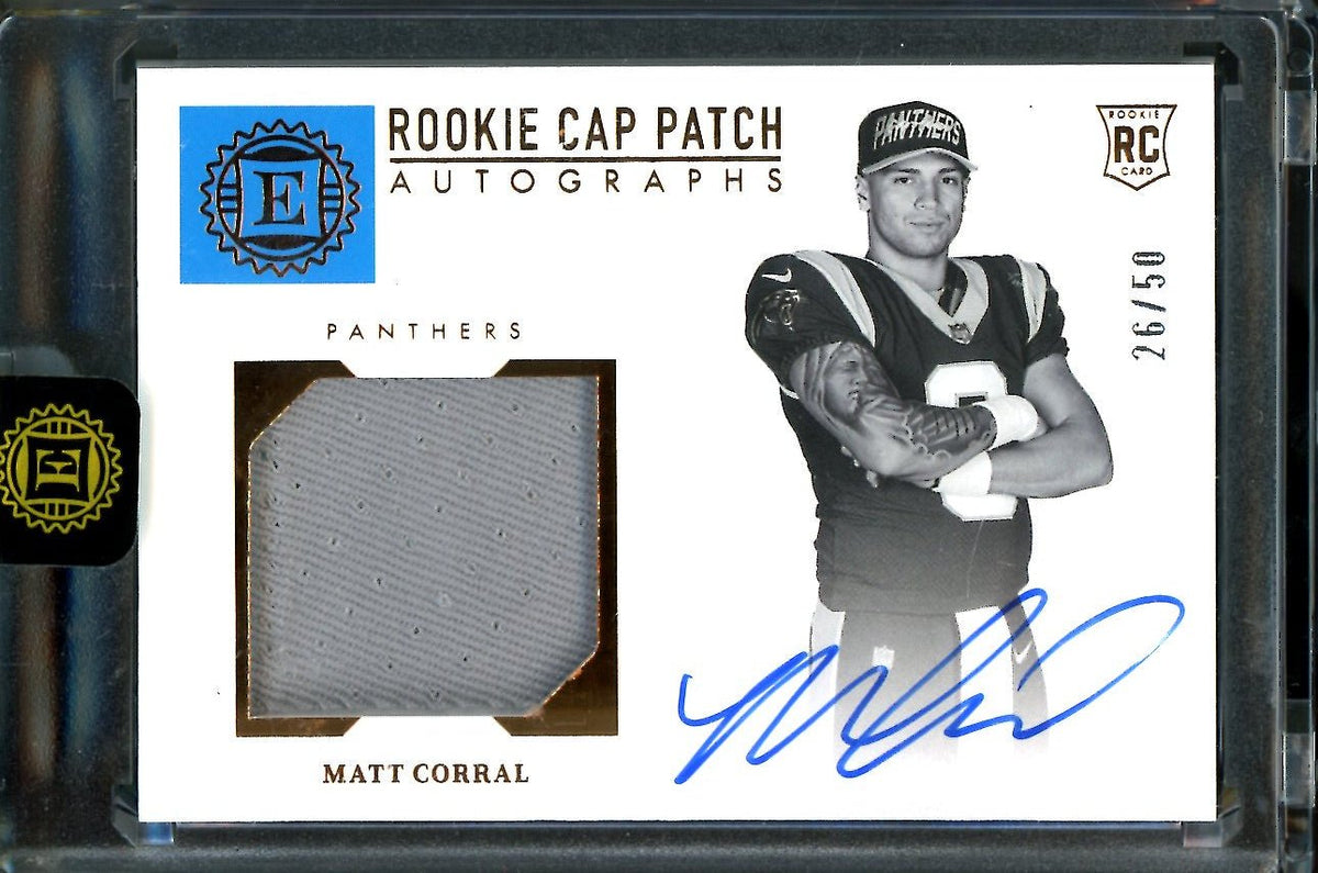 2022 Panini Encased Matt Corral Rookie Cap Patch Auto /50 Panthers