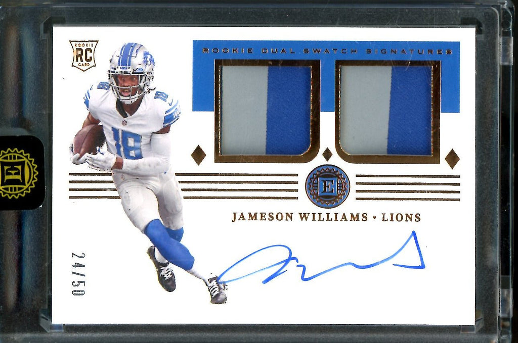 2022 Panini Encased Jameson Williams Rookie RPA /50 Lions