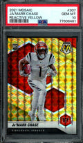 2021 Panini Mosaic Ja'Marr Chase Rookie Reactive Yellow PSA 10 Bengals