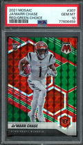 2021 Panini Mosaic Ja'Marr Chase Rookie Red/Green Choice PSA 10 Bengals