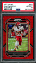 2022 Panini Prizm Isiah Pacheco Rookie Red Wave /149 PSA 10 Chiefs