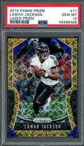 2019 Panini Prizm Lamar Jackson Lazer Prizm PSA 10 Ravens