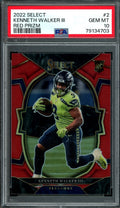 2022 Panini Select Kenneth Walker III Rookie Red Prizm /99 PSA 10 Seahawks