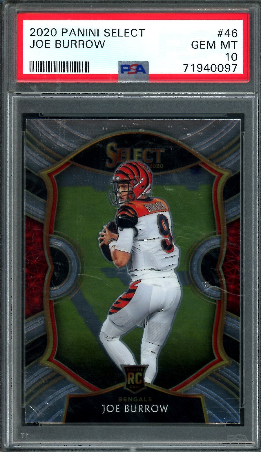 2020 Panini Select Joe Burrow Rookie PSA 10 Bengals