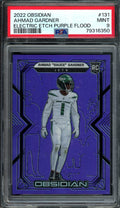2022 Panini Obsidian Ahmad "Sauce" Gardner Rookie Electric Etch Purple Flood /16 PSA 9 Jets