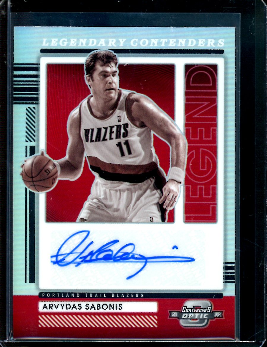 2021/22 Panini Contenders Optic Arvydas Sabonis Legendary Contenders Autograph /149 Trail Blazers