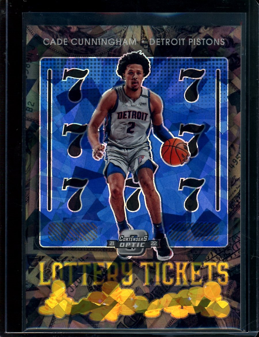 2021/22 Panini Contenders Optic Cade Cunningham Rookie Lottery Tickets /75 Pistons