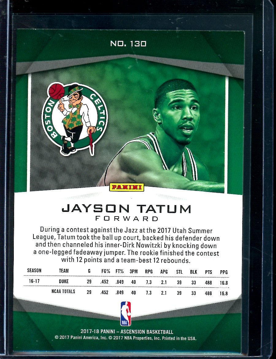2017/18 Panini Ascension Jayson Tatum Rookie Celtics