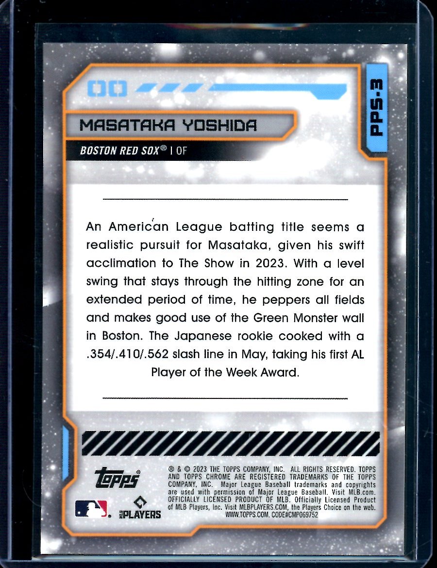 2023 Topps Cosmic Chrome Masataka Yoshida Planetary Pursuit The Sun SSP Red Sox