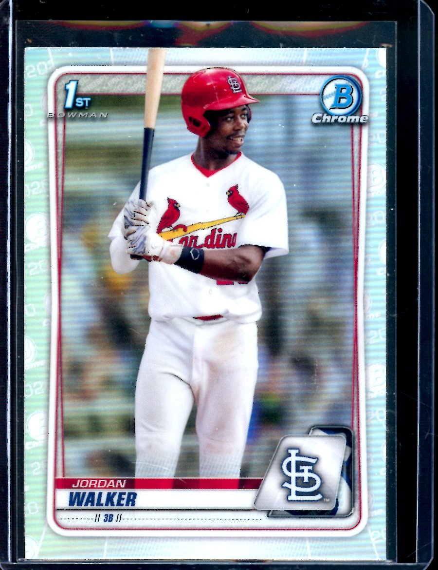 2020 Bowman Chrome Jordan Walker 1st Bowman Chrome Refractor Cardinals