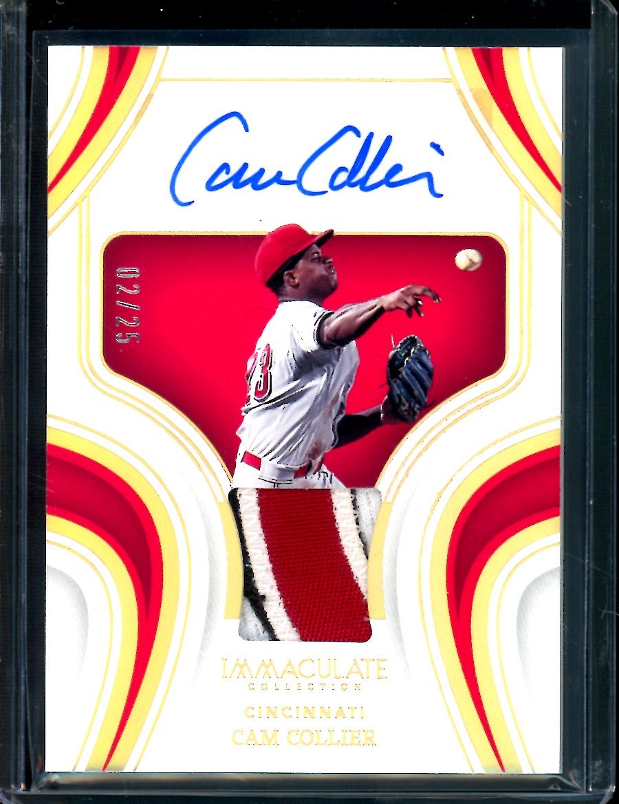 2023 Panini Immaculate Cam Collier Prospect Patch Autograph /25 Reds