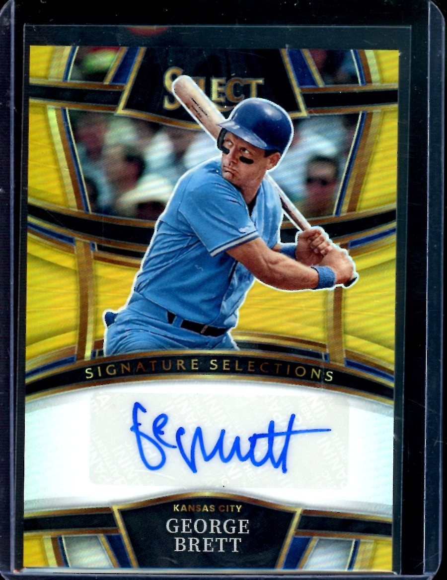 2023 Panini Select George Brett Signature Selections Gold Autograph /10 Royals