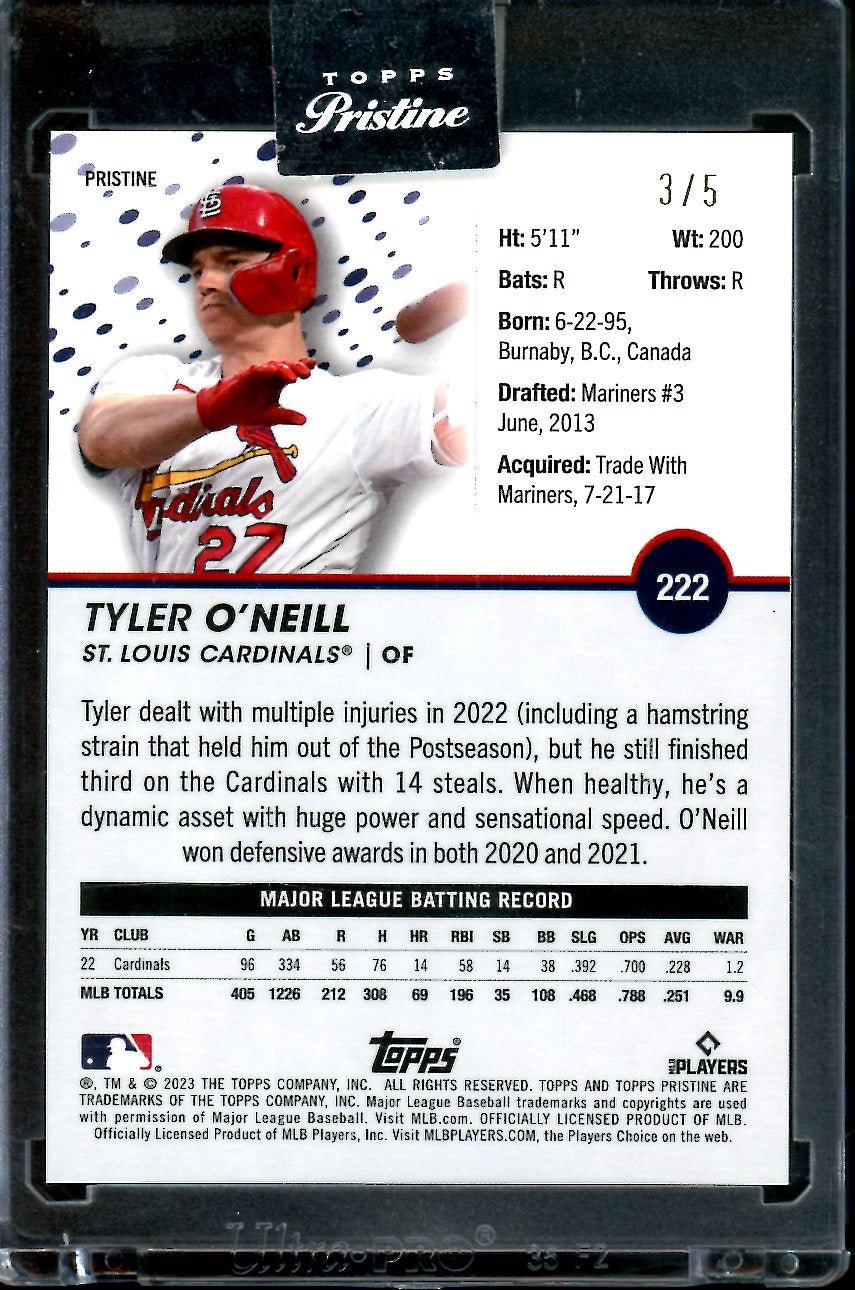 2023 Topps Pristine Tyler O'Neill Red /5 Cardinals
