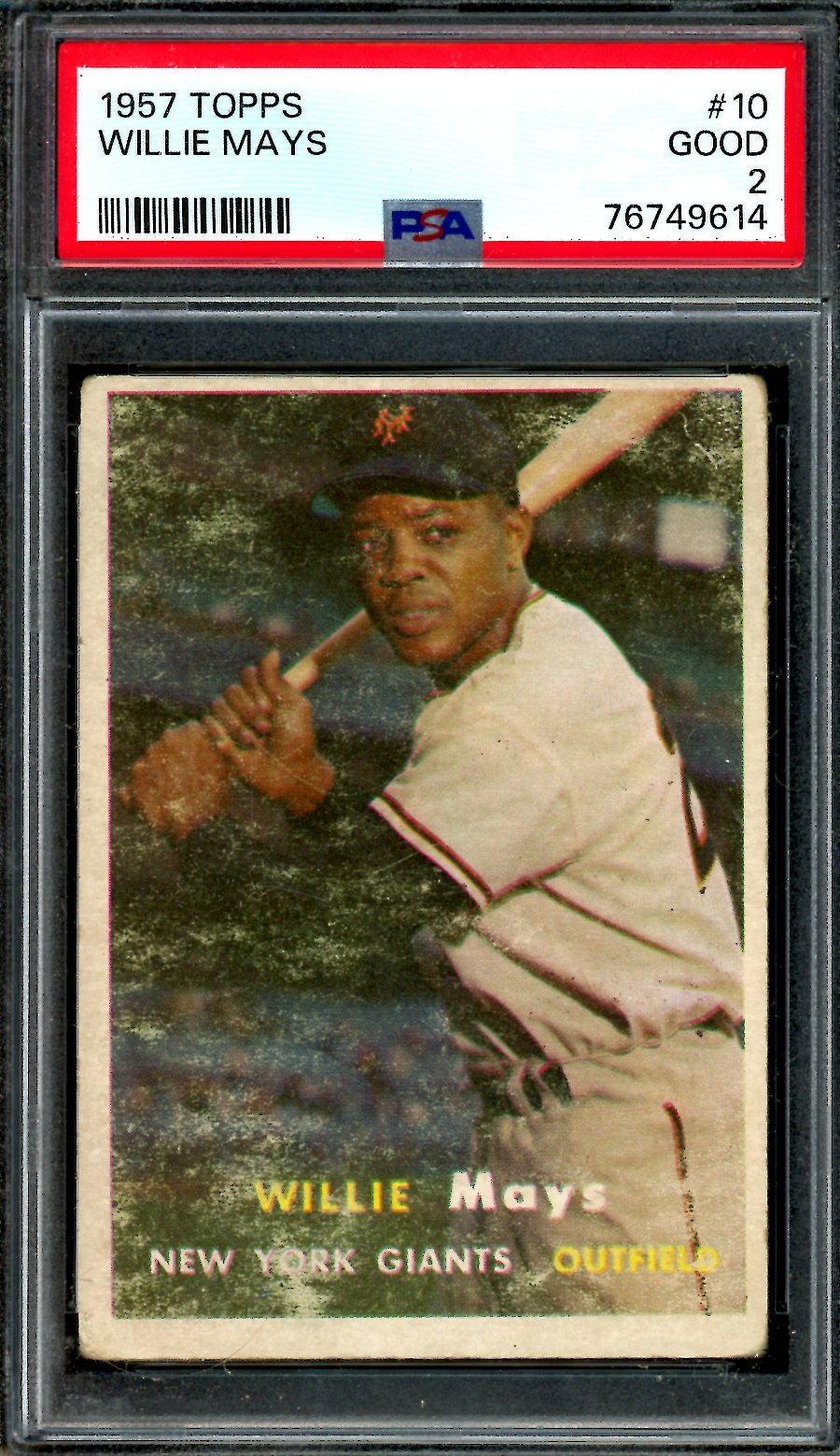 1957 Topps Willie Mays #10 PSA 2 Giants