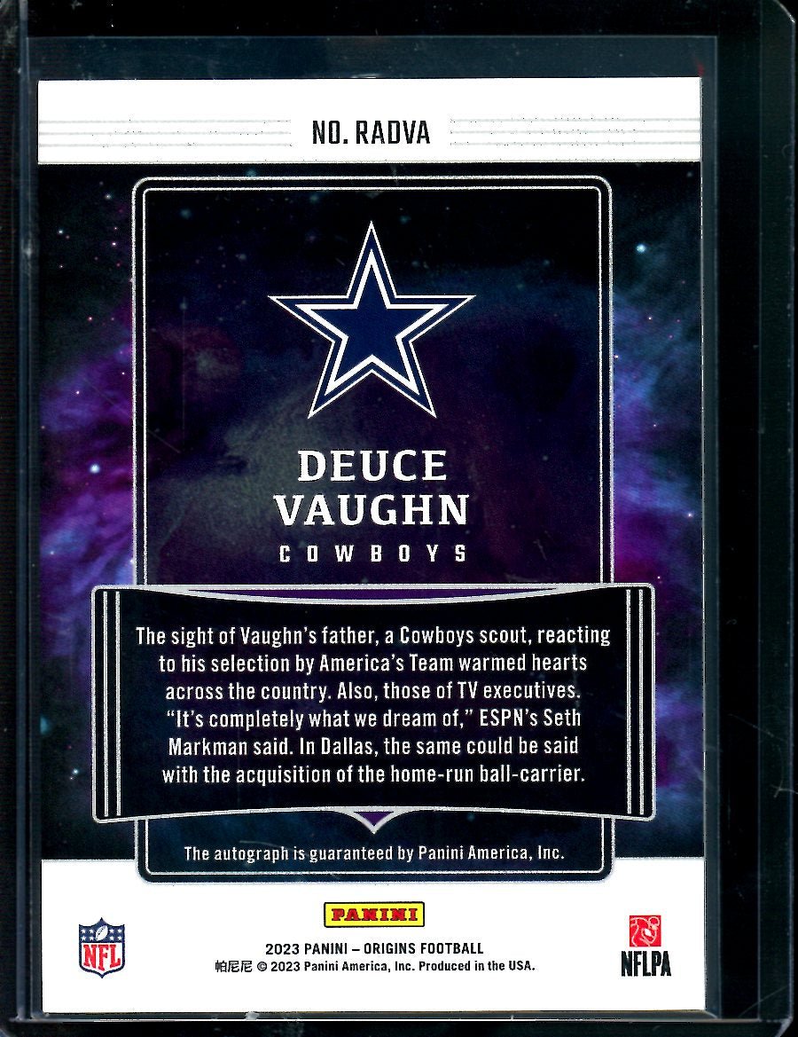 2023 Panini Origins Deuce Vaughn Rookie Autograph /99 Cowboys