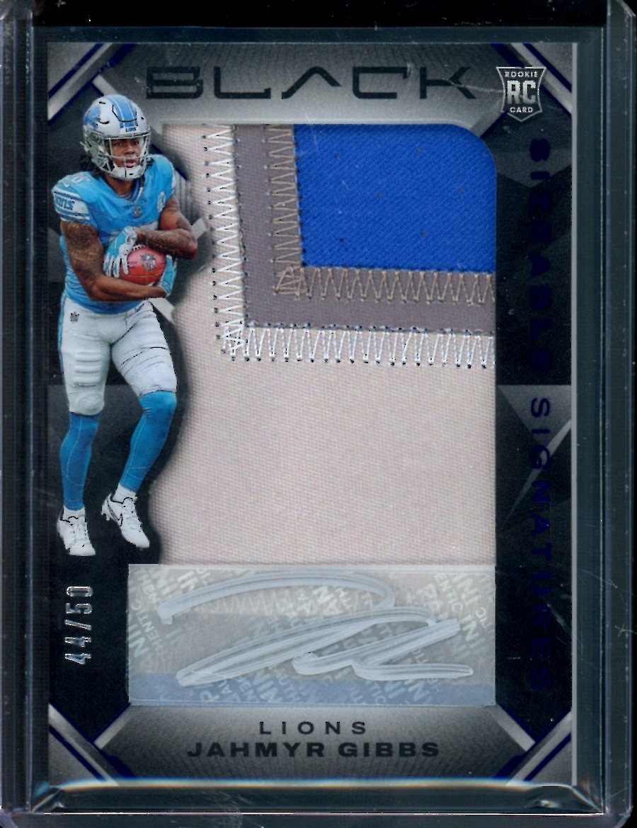 2023 Panini Black Jahmyr Gibbs Rookie RPA /50 Lions