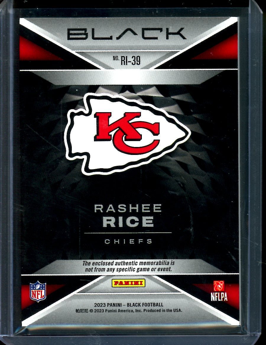 2023 Panini Black Rashee Rice Rookie Influx Patch /50 Chiefs