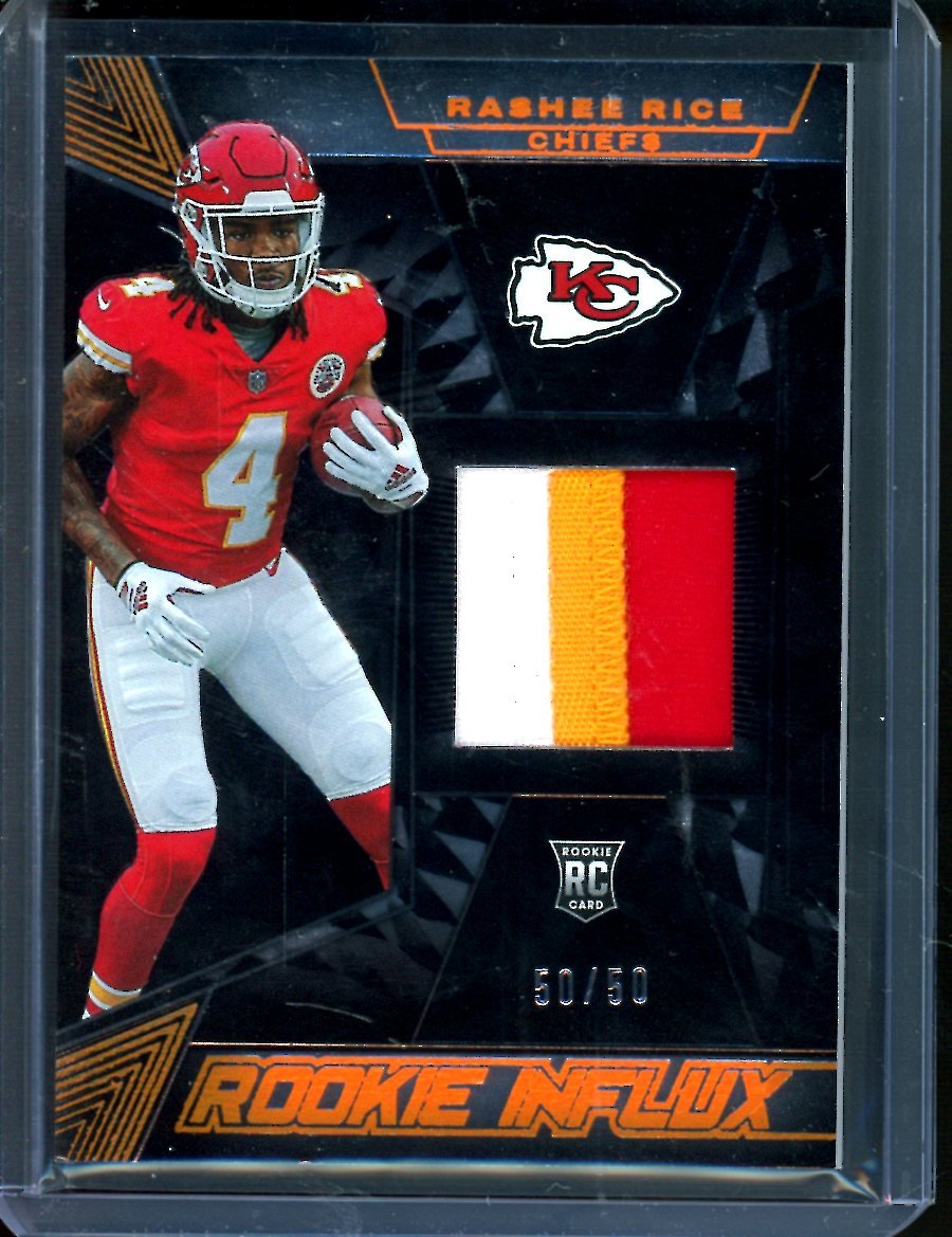 2023 Panini Black Rashee Rice Rookie Influx Patch /50 Chiefs