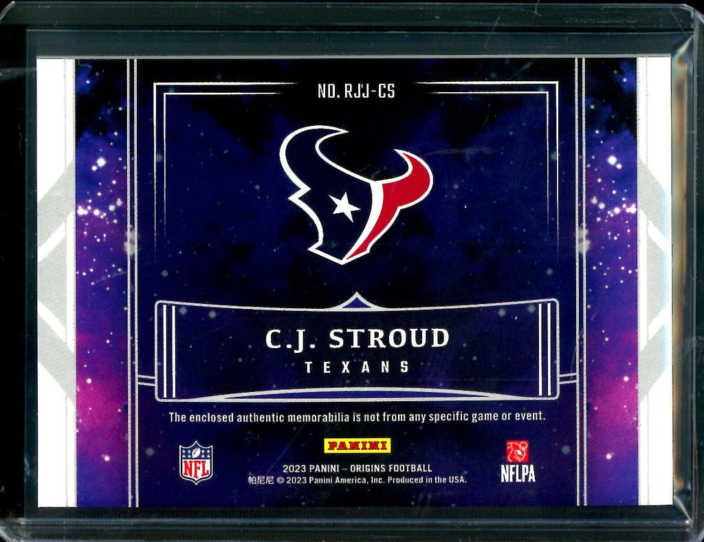 2023 Panini Origins CJ Stroud Rookie Jumbo Jersery Patch /199 Texans
