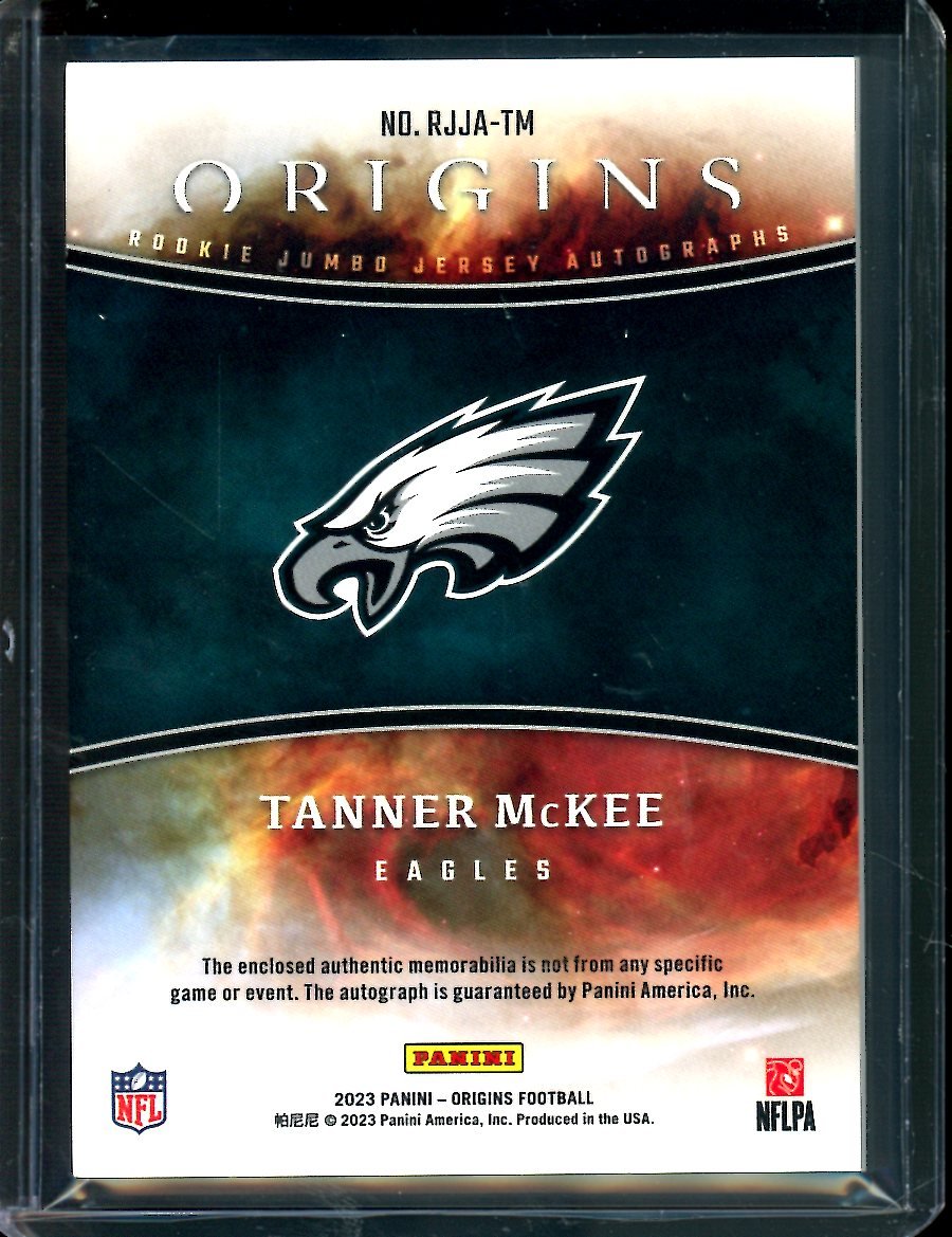 2023 Panini Origins Tanner McKee Rookie RPA Eagles