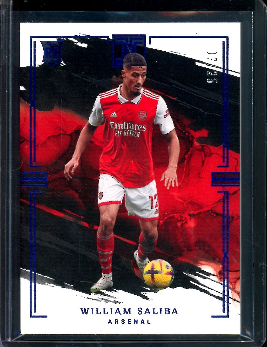2022/23 Panini Impeccable William Saliba Rookie Blue /25 Arsenal