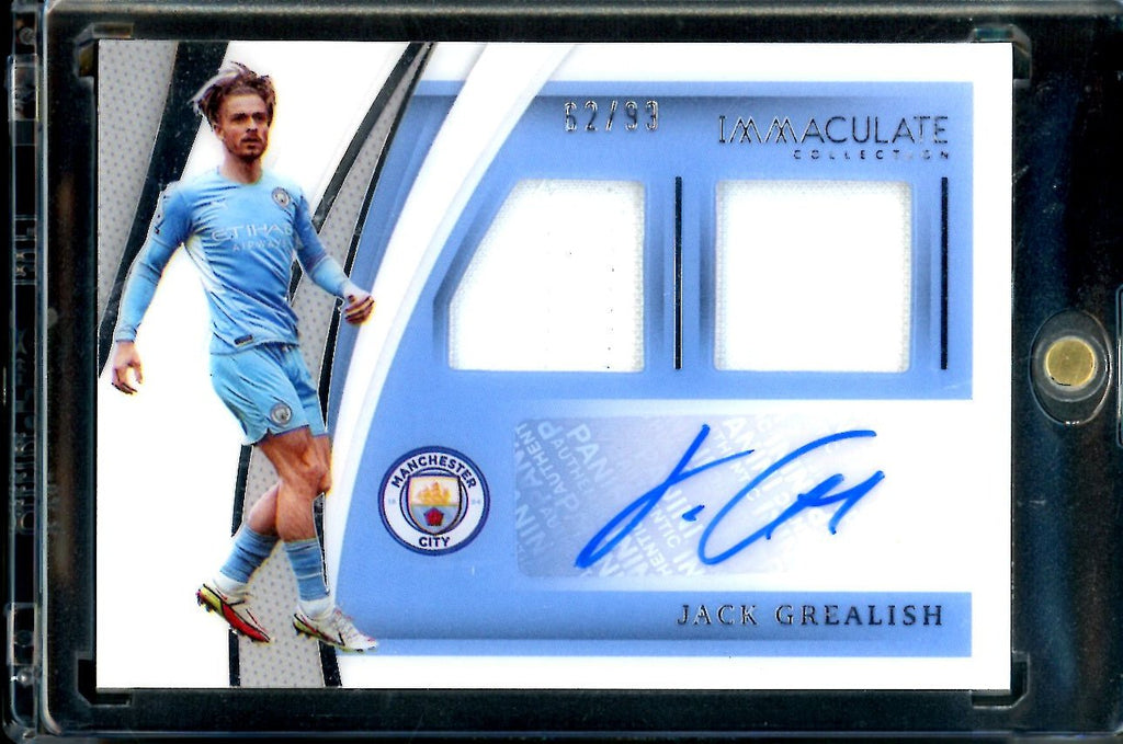2021 Panini Immaculate Jack Grealish Patch Autograph Manchester City