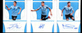 2022 Panini National Treasures Edinson Cavani/Jose Gimenez/Nahitan Nandez Triple Booklet Autograph /49 Uruguay